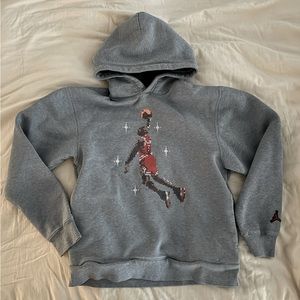 Nike Jordan Essentials Pullover Hoodie (Carbon Heather) cross stitch